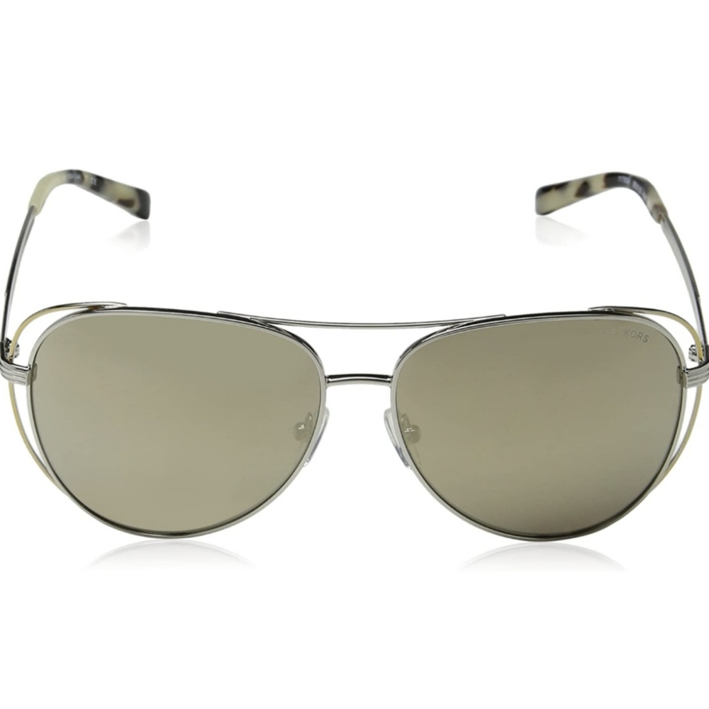 Michael Kors LAI MK1024 Sunglasses 11765A-58 - Silver/pale Gold-tone Fram